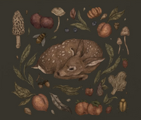 Foraging Fawn Art Print by Jessica Roux