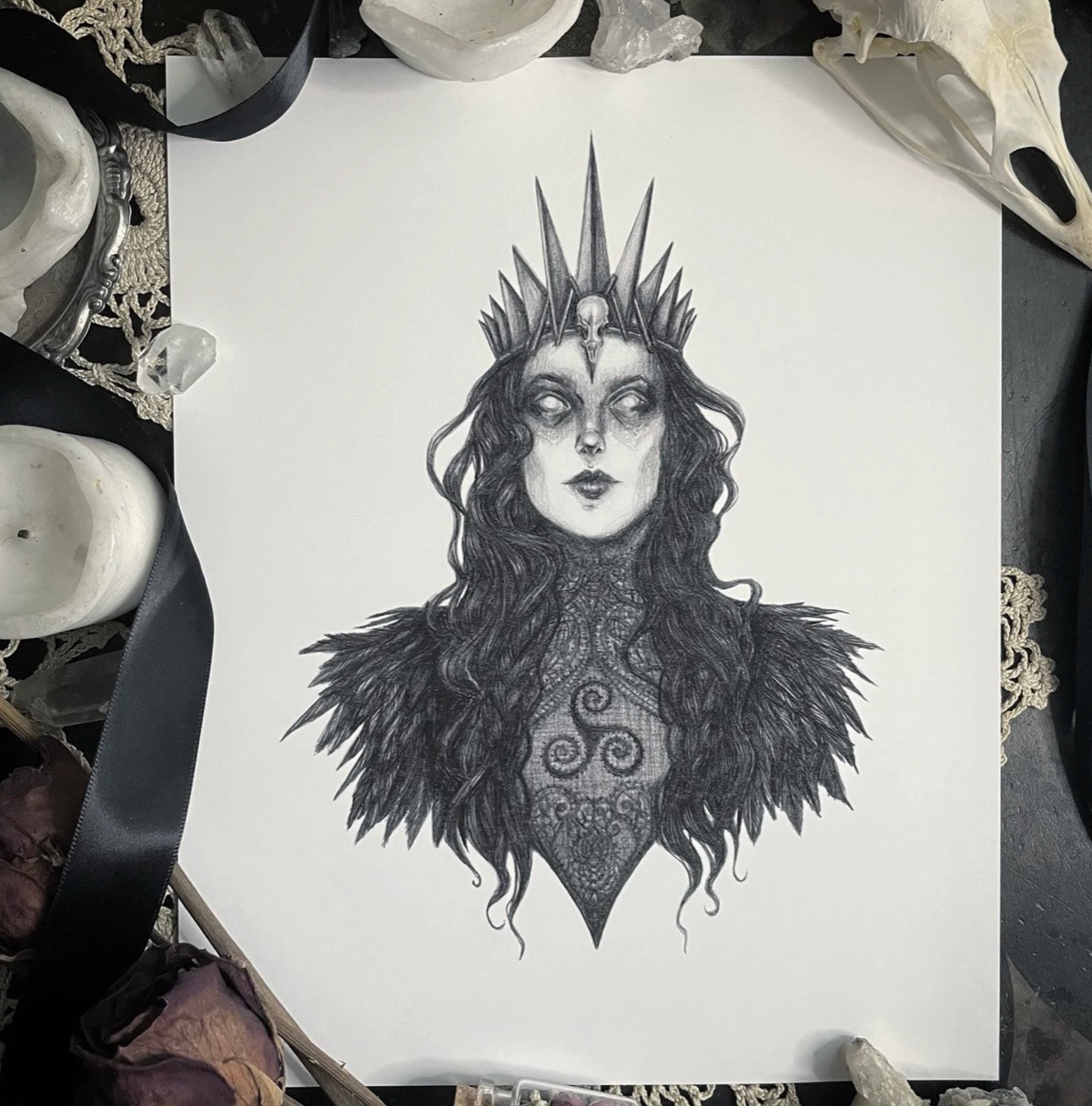 The Morrigan Art Print by Caitlin McCarthy